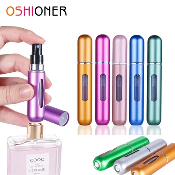 

OSHIONER 5ml/8ml Portable Mini Refillable Perfume Spray Bottle Aluminum Atomizer Spray Bottle Travel Container With Perfume