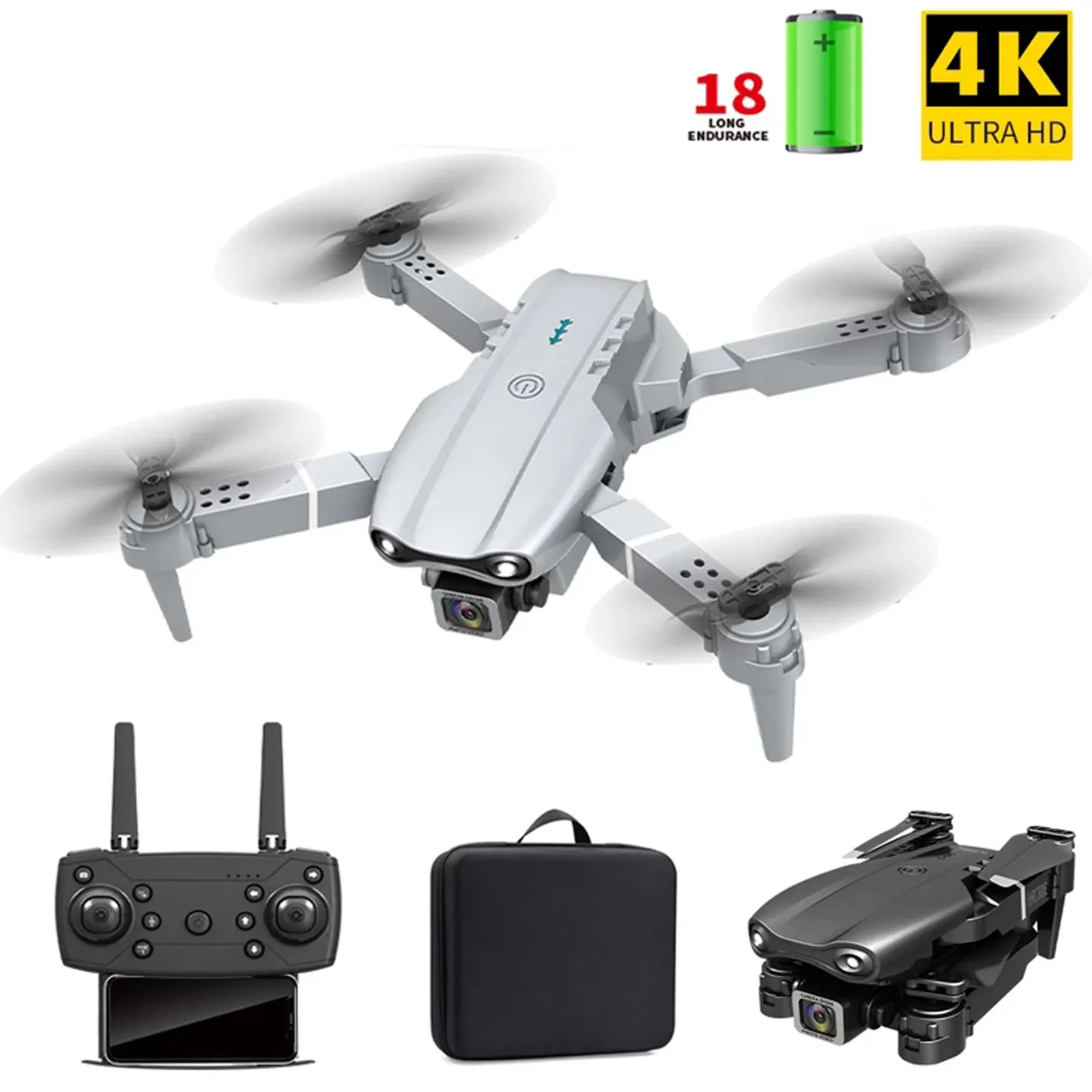 HJ97-Mini Dron profesional 4K, cámara Dual de HD 2021 P, Wifi, vuelo 18 minutos, FPV, Quadcopter, helicóptero RC, novedad de 1080