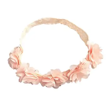 

Cute Baby Girl Lace Flower Hair Band Toddler Five Flowers Headbands Kids Headwear Length 38-48cm Headband Accessories