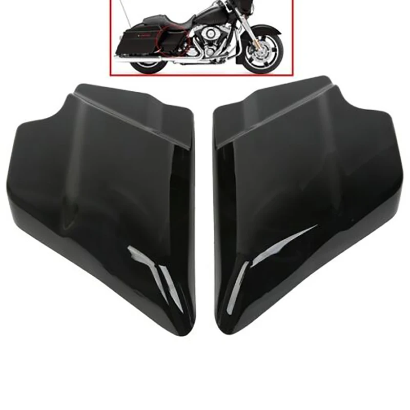 Яркий черный хром ABS боковая крышка панель для Harley Touring Street Glide Electra Road Glide 09-18 10 11 12 13 14 15 16 17