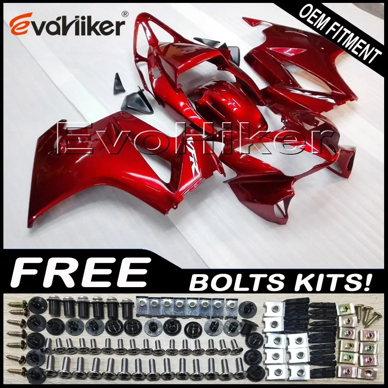 Custom fairing motorcycle bodywork kit for VFR800 2002-2008 ABS motorcycle panels red+gifts - Цвет: A