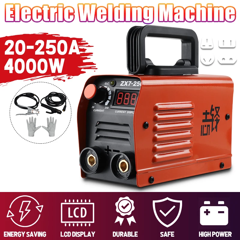 

220V Full Automatic Arc Welder Welding Machine Portable Electric Welding Reverse Welder for Welding Electrical Work DIY 20-250A