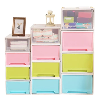 

Plastic Drawer-type Storage Case Cabinet Wardrobe Dustproof Storage Box Clothes Shoes Organizer Box