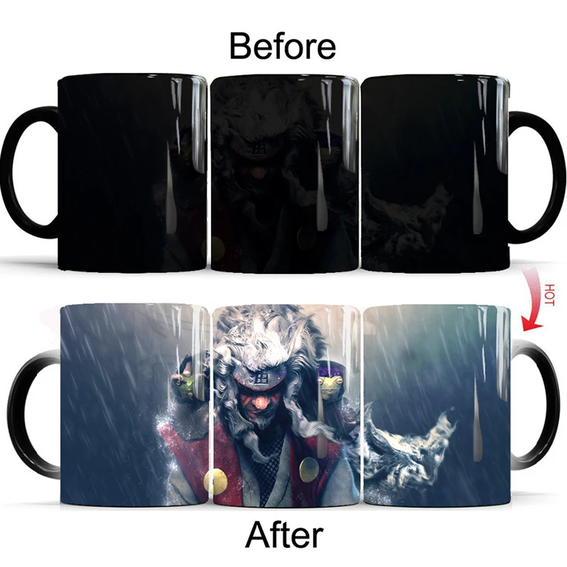 1Pcs New 350ml Cartoon Anime Ceramic Milk Coffee Cup Color Changing Mug