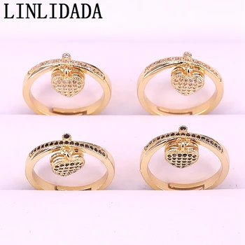 

8Pcs Heart Drop Cubic Zirconia Finger Ring For Women Wedding Pave CZ Gold Jewelry