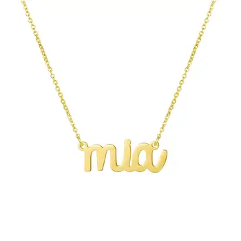

Gold Color Chains Stainless Steel Custom Name Necklace Personalized Collier Lettre For Women Men Jewelry Friends Gift