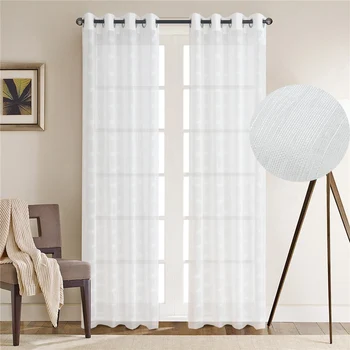 

Plaid Solid Color Sheer Curtains for Living Room Elegant Custom Made Gray Beige Gold Window Screens for Kitchen Bedroom Hotel