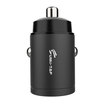 

SUMI-TAP Alloy ligent Car Charger, USB Port Quick Charging Car Charger, Powerful and Easy to Extract Car Charging Adapter
