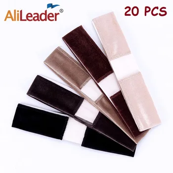 

Alileader Wholesale 20Pcs Wig Elastic Band Hand Made Non-Slip Wig Grip Band With Double Sided Velvet Adjustable Wig Hair Band