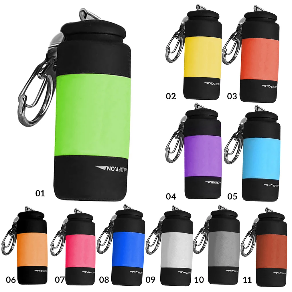 

Mini LED Flashlight Key Chain Portable Torch Outdoors Waterproof Hiking Camping Flashlights Built-in Battery USB Rechargeable