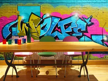 

[Self-Adhesive] 3D Graffiti Wall 08203 Wall Paper mural Wall Print Decal Wall Murals