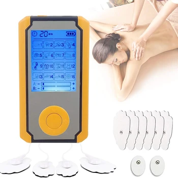 

Electrostimulator Massager Rechargeable Multifunction Pulse Muscle Stimulator Independent Control with Dual Output Channel