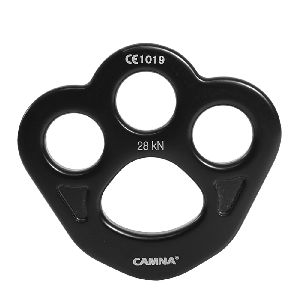 28KN Paw Rigging Plate, Aluminum Anchor Multipliers Connector for Rock Climbing Equipment Tree Arborist Rescue