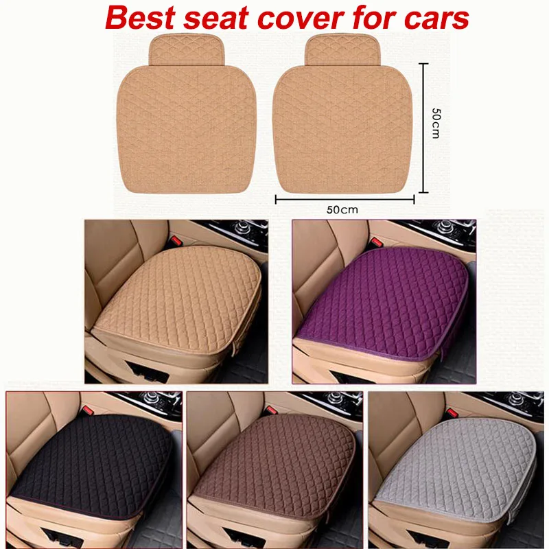 

Linen Fabric Car Seat Cover Four Seasons Front Rear Flax Cushion Breathable Protector Mat Pad Auto Accessories Universal