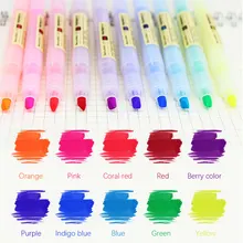 Цветные ручки с надписями, 10 цветов, картина с каллиграфией, канцелярские аксессуары для студентов, маркерная ручка