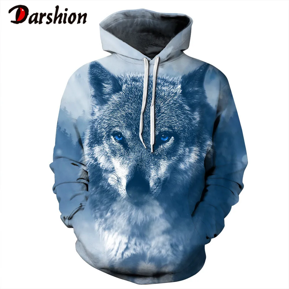 wolf head hoodie
