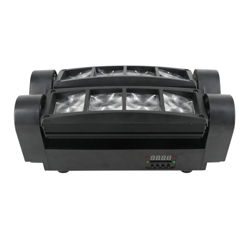 F& GMini светодиодный 8x10 Вт RGBW cabeza móvil светодиодный aranana haz etapa Iluminacion DMX 512 arauna luz buena para fiesta de Дискотека DJ - Цвет: Черный