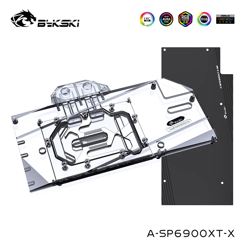 Raffreddatore D'Acqua Bykski Per Zaffiro Rx 6800/6900 Xt, Blocco Acqua Rame A Copertura Totale, A-Sp6900Xt-X