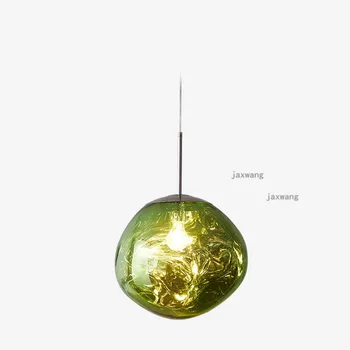 

Nordic LED Glass Pendant Lamp Lights Modern Melt Lava Cafe Hanging Lamps Restaurant Creative Loft Chandelier Lighting Decoration