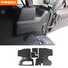 SHINEKA Carbon Faser Aufkleber Für Jeep Sahara 4 Türen Auto Hinten Stamm Anti scratch Dekoration Aufkleber Für Jeep Wrangler JL 2018 +