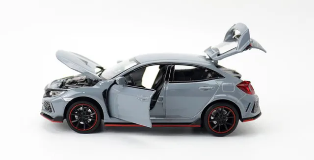 1/32 New Honda TYPE R Hatchback Model Toy Vehicle Alloy Die Cast Sound Light  Pull Back Sports Car Toys For Gifts 3