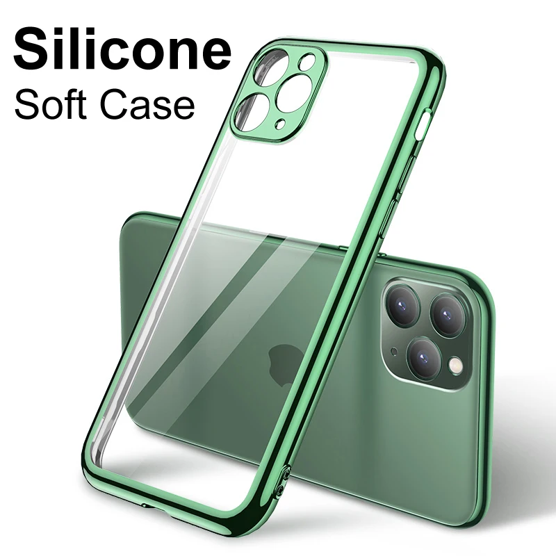 Luxury Silicone Case For Iphone 7 8 6s 6 Plus Se 2020 Transparent Full Cover Soft Case For Iphone 11 Pro Xs Max X Xr Ultra Thin Luxury Silicone Case For Iphone 7 8 6s 6 Plus Se 2020 Transparent Full Cover Soft Case For Iphone 11 Pro Xs Max X Xr Ultra Thin