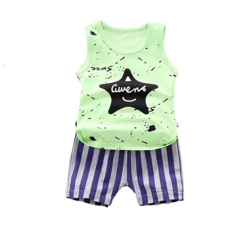 

Summer Baby Boys Girls Clothing Children Cartoon Pentagram Vest Shorts 2Pcs/sets Toddler Casual Clothes Suit Kids Outing Costume