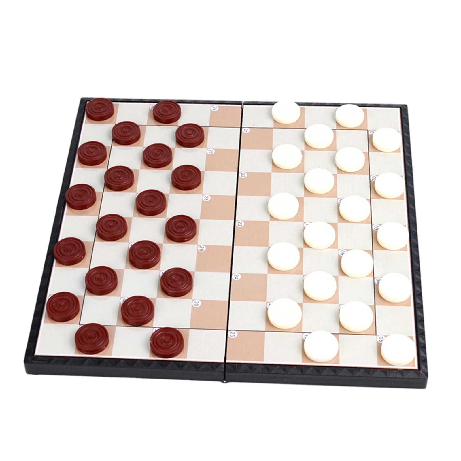 Checkers Board Game 10 Inches 2 Player Tournament Checker Set - Magnetic  Folding Portable Table Draughts Kids Board Games Sets - Chess Games -  AliExpress
