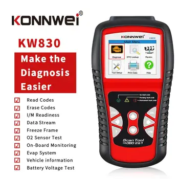 Новинка Автомобильный сканер KW830 OBD2 ODB2 для диагностики автомобиля OBDII EOBD CAN сканер инструмент автомобильный считыватель кодов Поддержка Рос... Новинка Автомобильный сканер KW830 OBD2 ODB2 для диагностики автомобиля OBDII EOBD CAN сканер инструмент автомобильный считыватель кодов Поддержка Рос...
