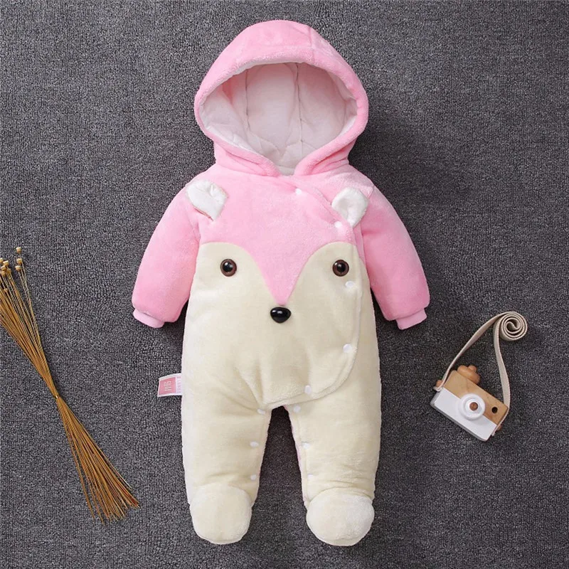 

Baby winter warm coat set Infant Baby Girls Boys Winter Jacket Zip Thick Snowsuit Hoodie Coat Jumpsuit ubranka dla niemowla#3S02