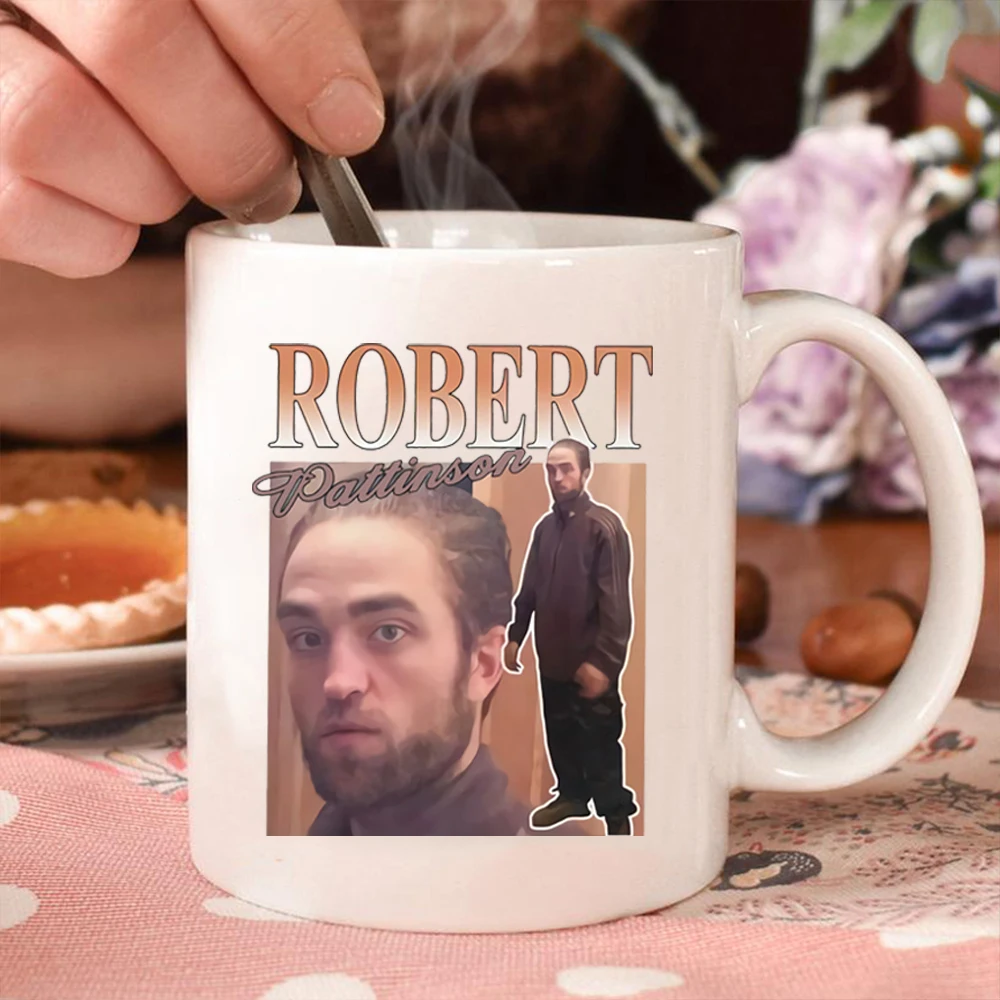 Robert Pattinson Standing Meme Print Cool Coffee Cups Cute Games