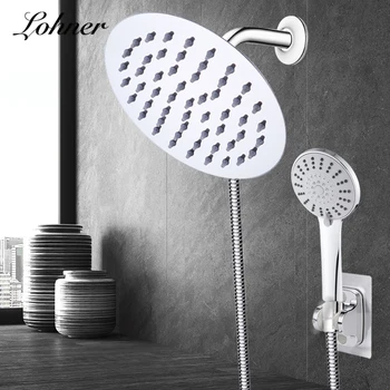 

Lohner New Shower Head High Pressure Set Bathroom System Tapa Douchette Lavabo Cheveux Ducha Banheiro Duchas Home Improvement