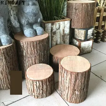 

Retro Fir Bark Tree Stump Stool Hollow Stump Artificial Stump Stool Photographic Props Wedding Decoration Shop Window Decor