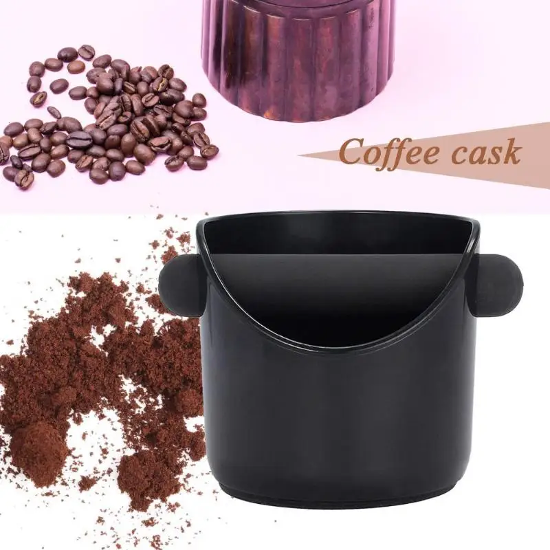 

Non-slip Coffee Grounds Recycling Box Black Semi-automatic Coffee Machine Powder Residue Bucket ABS Rubber Deep Bowl