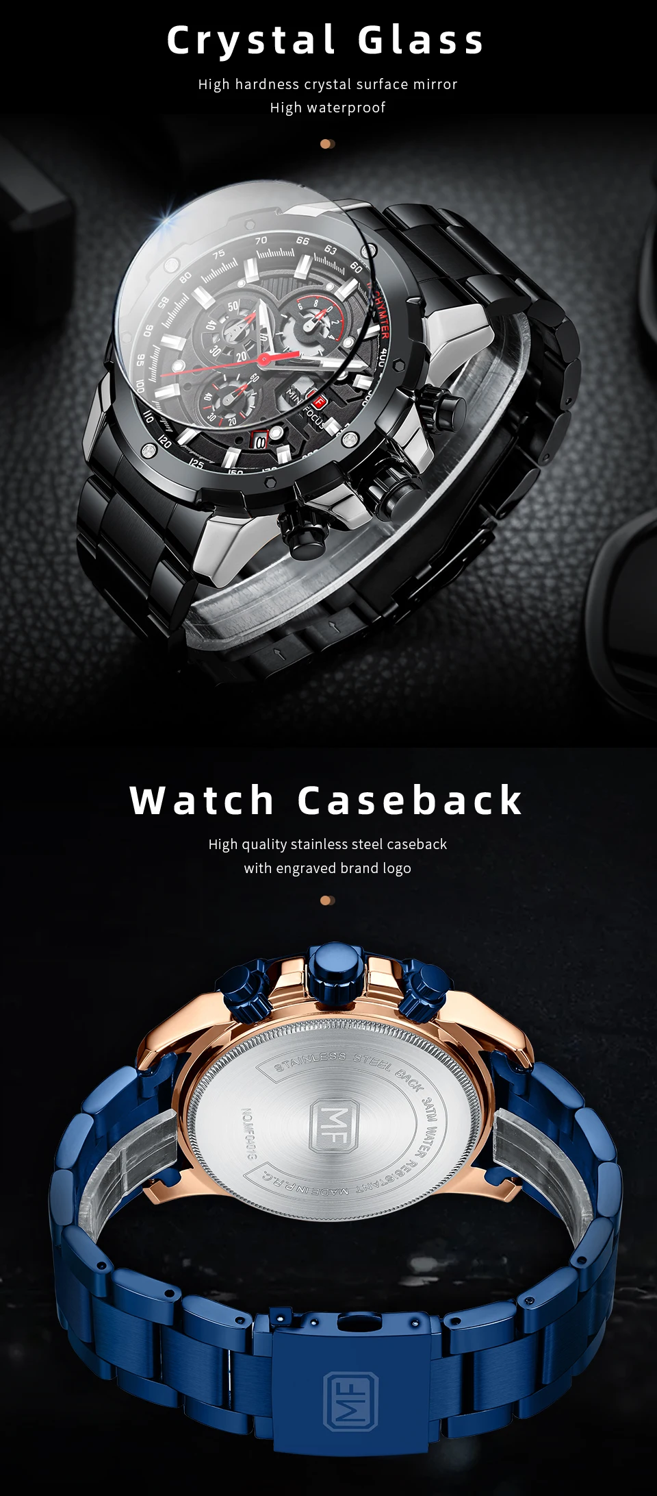 MINI FOCUS Quarzuhr für Herren, wasserdicht_voghion.com