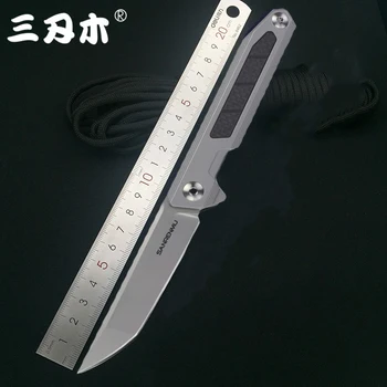 

SanRenMu 1162 14c28n Blade Combat Folding Knife Ball Bearing Camping Survival Hunting Utility Tactical EDC Pocket Tool