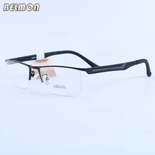 Belmon оправа для очков Мужская компьютерная оптическая с диоптрией близорукость сталь с прозрачным объективом очки Рамка для мужчин 12019
