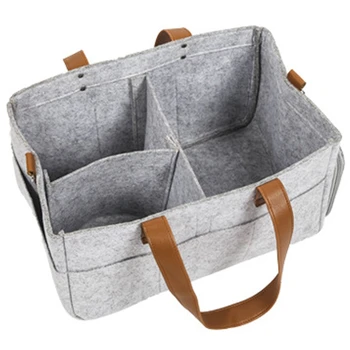

HOT-Felt Debris Storage Bag Collapsible Felt Storage Bag Felt Diaper Bag Tote Bag