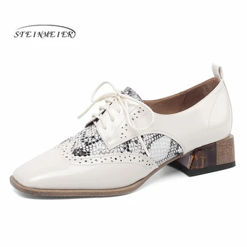 

Women flats summer spring single oxford shoes 2020 genuine leather flat heels fashion shoes for woman brogues slipon shoes