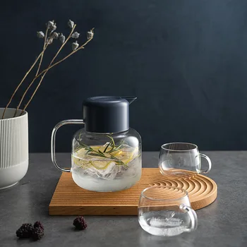 

1.5L Big Transparent Borosilicate Glass Teapot Heat-Resistant Large Clear Tea Pot Flower Tea Puer Kettle Office Home Tool
