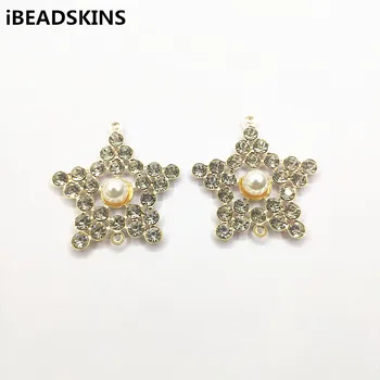 

New arrival! 41x39mm Rhinestone Star shape charm/Connectors for Necklace,Earrings parts, Accessories,hand Made Jewelry DIY
