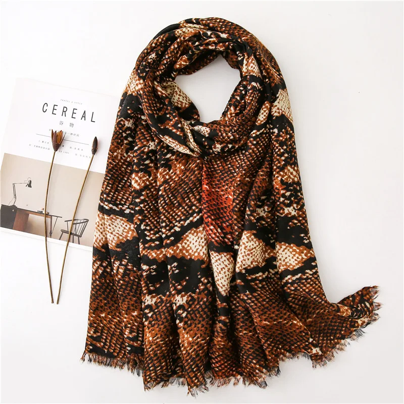 Яркий шарф на шею стильный уникальный в виде животного Красочные Пледы новинка