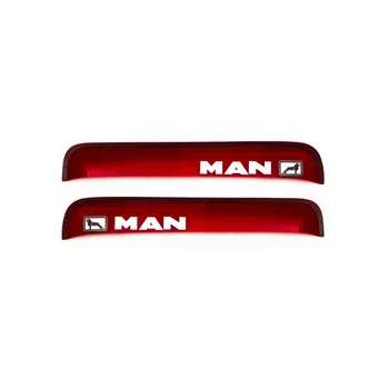 

Window deflector 2 PCs Man commander "straight", patch, 3 M adhesive tape, Red