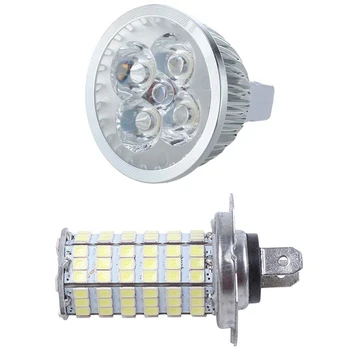 

New LED MR16 Spotlight 12V 4W (340 Lumen - 50 Watt Equivalent) & H7 3528 120-SMD LED White Car Head Fog Bright Light Bulb