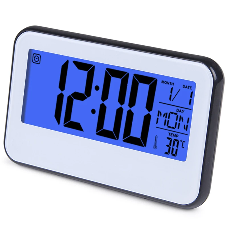  Led Digital Alarm Clocks Date Week Temperature Electronic Table Watch Voice Control Night Light Sno