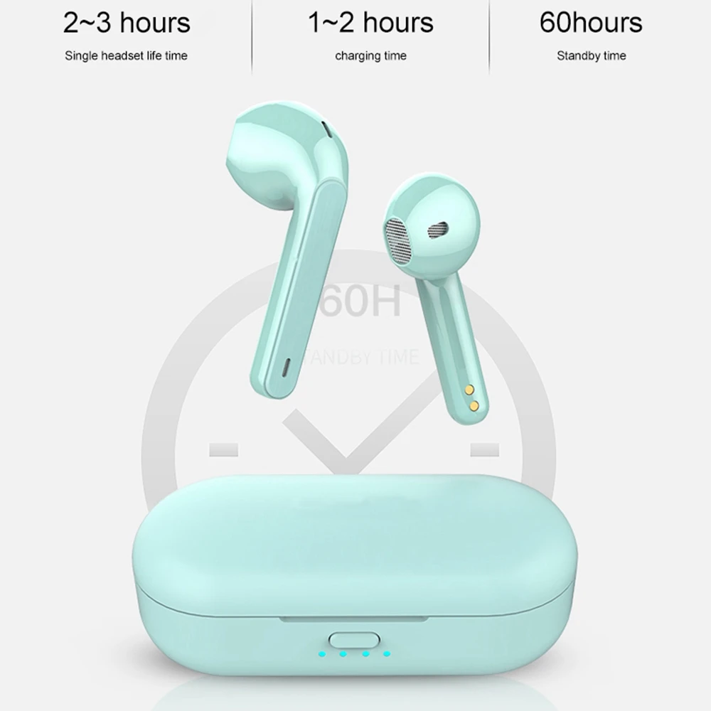 KISSCASE 5 0 Bluetooth Earphone For iPhone Samsung Original Sport bluetooth headset For Xiaomi Huawei Noise reduction earphones