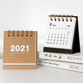 

Mini Desk Calendar 2020 2021 Creative Desktop Ornaments Decoration Portable Work Note Calendar New Year Plan Schedule
