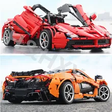 XQ1001 XQ1002 McLaren P1 Hypercar Ferraried Racing Sports Car Motor Power Function Technic Building Blocks Bricks Kids Gift Toy