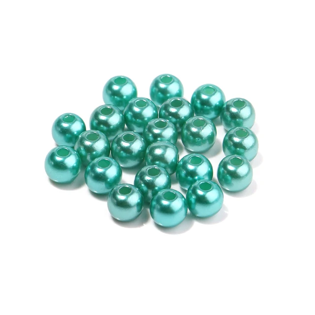 1000pcs 3-10mm Round ABS Imitation Pearl Beads Loose Beads Plastic Acrylic Spacer Bead For Jewelry Making Diy Bracelet Necklace Peacock blue