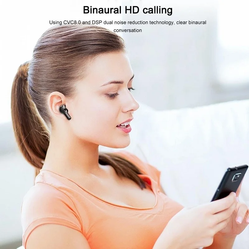 Wireless Bluetooth Headphone IPX7 Waterproof Bluetooth Earphone 9D HiFi Wireless Headsets Music Earbud with 2000mAh Charg Case